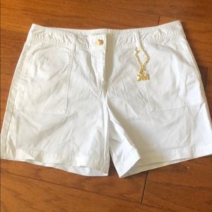 Michael Kors size 10 Mid Rise Denim Shorts gold